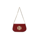 Tory Burch Reva Double T logo klapiga Eemaldatav metallist &otilde;larihm Nahast crossbody sidur Naiste kotid Punane 152250-600 Basic Set (Bag+Dust Bag)