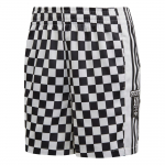 Adidas Originals Spordielustiili seeria Ruuduline triibuline disain Hingavad spordip&uuml;ksid Naiste l&uuml;hikesed p&uuml;ksid Must valge DU9716 S