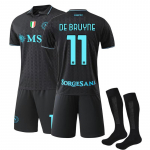 2025-26 SSC Napoli 2. v&otilde;&otilde;rsil #11 DE BRUYNE Sporditreeningu s&auml;rgikomplekt sokkidega Teismelised Lapsed T&auml;iskasvanud Kohandatav nimi Jalgpalli komplektid S