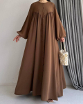 2024 Elegantne L&auml;his-Ida Abaya suure &auml;&auml;riseg Double Extra Large kohv