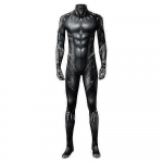 Musta Pantri filmi cosplay jumpsuit koos integreeritud kinnastega Halloweeniks 150