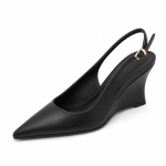 FOREADA Naiste Slingback-kingad Terava Ninaga Kiilud K&otilde;rged Kontsad Pandlaga Minimalistlik Disain Daamide Moodsad Kingad Kevad S&uuml;gis Must 43 35 must