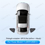 Privaatsuskatte uuendus Tesla uuele mudelile 3 Y 2026 2025 Esipoolakna p&auml;ikesekatted Tuuleklaasi pimendav kate V&auml;ljas telkimiseks MY 2pcs triangle