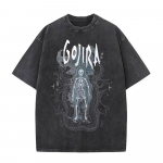 Pestud Vintage Metall Rockib&auml;ndi Gojira The Flesh Alive Graafilise Tr&uuml;kiga T-s&auml;rk Meestele Naistele Hip Hop Mood &Uuml;le suurusega T-s&auml;rgid Streetwear S mitmev&auml;rviline