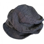 Vintage Jaapani Denim Baret Riie Pilv Kaheksanurkne M&uuml;ts Suur Pea &Uuml;mberm&otilde;&otilde;t Newsboy Volditud Maalija M&uuml;ts T&uuml;druk tumesinine v&auml;rv
