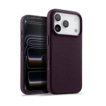 Itaalia Ehtne Veisenahast Kest iPhone 17 Pro Max 17Pro jaoks Kaameranupu kaitsega Magnetlaadimise MagSafe Kate for iPhone 17 lilla