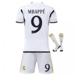 Real Madrid Mbappe Laste Jalgpallis&auml;rk Valge Noorte Jalgpalli Treeninguvorm Hingav Kiiresti Kuivav 110-120 CM valge