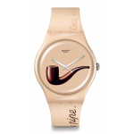 Swatch LA TRAHISON DES IMAGES Ren&eacute; Magritte'ilt SO29Z124 Uus Gent BIOCERAMIC Kell Eri&uuml;ritus beež