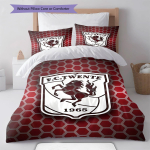 FC. Twente voodipesu Tekikomplekt Tekikott Padjap&uuml;&uuml;r Kodu kaunistus S&uuml;nnip&auml;evakingitus (1 * tekikott + 2 * padjap&uuml;&uuml;ri, ilma s&uuml;damikuta) 135x200cm