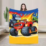 Blaze ja Monster M-Masinad Flanellitekk Talvine Soe Tekk Laste Magamistuppa Mugav Voodikate Diivan Size: 130*170cm, Weight: 230 GSM