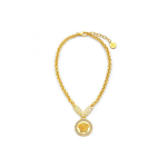 Versace Icon Medusa Kaelakee Valge/Kuld Unisex Ehted DG1E009-DJMX-D01O One Size