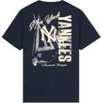 New Era SS26 MLB New York Yankees Vabaaja Mugav Tr&uuml;kitud &Uuml;mmarguse Kaelusega L&uuml;hikeste Varrukatega T-s&auml;rk Unisex Topid 14891380 S