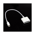 Apple Lightning 30-pin adapterkaabel iPhone 5/iPod Touch 5/iPod Nano 7/iPad Mini jaoks (22 cm) v&auml;hem