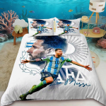Stiilne Messi-tr&uuml;kiga tekikott ja komplekt sisaldab tekikotti ja tekki, sobib teismelistele, lastele 140x200cm