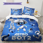 ASTRO BOTi Mustriga Voodipesu, Tekikomplekt Tekikate Padjap&uuml;&uuml;r Kodu S&uuml;nnip&auml;evakingitus (1 * tekikott + 2 * padjap&uuml;&uuml;ri, ilma s&uuml;damikuta) 140x200cm