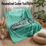 Harley-Davidson Custom Flanneli viskepadi Prindi oma nimi Tekst Pehme soe tekk P&uuml;hadekingitus 130cmx150cm