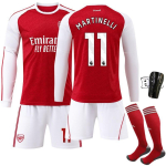 Arsenal 2526 Kodus pikkade varrukatega s&auml;rgi komplekt Martinelli 11 F&auml;nni v&auml;ljaanne Jalgpalli komplekt 3xl code punane