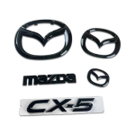 Plastikust auto esipagassi embleem Tagumine saba &uuml;mberehituse kaunistus Mazda 3 6 CX-4 CX-5 Rooliratta embleem 3D vahetatav kleebis
