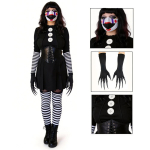Five Nights at Freddy's 2 Marionette Cosplay Kost&uuml;&uuml;m, Vaimustatud Nukk Halloweeni Hirmutav &Ouml;&ouml; Rolli M&auml;ngimise R&otilde;ivastus T&auml;iskasvanutele Lastele S must