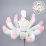 Pl&uuml;&uuml;sist &Uuml;heksasabaline Rebane Saba Cosplay Rekvisiit T&auml;iskasvanute Anime Konventsiooni Kost&uuml;&uuml;m - Valge Punane Roosa Variandid Snow White-Pink white