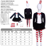 Punavalgete triipudega kass Cosplay kost&uuml;&uuml;m TheCat in the Hat Cosplay kost&uuml;&uuml;m Kass m&uuml;tsis 150