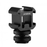 Kaamerasse paigaldatav adapter 3 k&uuml;lmakinnituse adapter DSLR-kaamera jaoks LED-videovalgusega mikrofoni monitori jaoks must