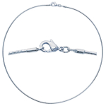 Les Tr&eacute;sors De Lily [I1187] - Collier Argent 'Omega' argent&eacute; - 42 cm 2 mm h&otilde;be