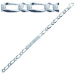 Les Tr&eacute;sors De Lily [J0995] - Bracelet Argent 'Identit&eacute;' argent&eacute; - 18 cm 6 mm h&otilde;be