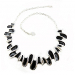 Dolce Vita [L2640] - Collier Cr&eacute;ateur 'Nora' noir argent&eacute; must