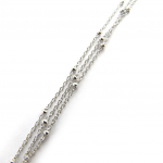 Les Tr&eacute;sors De Lily [M7300] &ndash; h&otilde;bedane 'Billes' h&otilde;bedane k&auml;ev&otilde;ru (roodiumiga kaetud) &ndash; 3 rida h&otilde;be