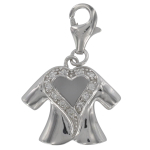 Les Tr&eacute;sors De Lily [Q4894] - H&otilde;bedane v&otilde;luripats 'Jacket' h&otilde;bevalge (roodiumiga kaetud) - 18x14 mm h&otilde;be