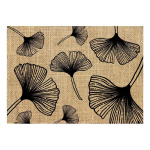 Les Tr&eacute;sors De Lily [Q4142] - Must beež 'Jungle' kotiriie alusmatt - 42x30 cm beež