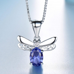 UMCHO kaelakee v&auml;&auml;riskivist loodud sinisest tansaniidist kaelakeed ja ripatsid naistele koos karbeketiga