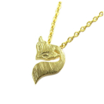 7bis [Q1488] - K&auml;sitsi valmistatud kullast kaelakee  Fox  - 10x8 mm kuld