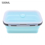 350ML/500ML/800ML/1200ML ristk&uuml;likukujuline silikoonist skaleeritav kokkupandav l&otilde;unakarp Bento Box 500ML