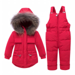 Talve sulejope Laste kombinesoonid t&uuml;drukutele Riided Baby Snowsuit Lapsed Poiss Parka Mantel v&auml;ikelapse komplekt 90cm punane