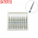 10 tk Hambaravi Teemant Burs Drill Hambaravi Burs Dia-puurid suure kiirusega k&auml;siinstrumendile, keskmisele hambaarsti t&ouml;&ouml;riistadele Hambaravilabor 847KR16