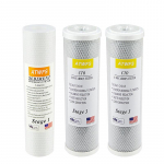 Kahe mahutavusega asendus-eelfiltrikomplekt p&ouml;&ouml;rdosmoosi veefiltri kassetis&uuml;steemi jaoks