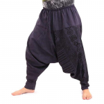 Meeste Hiphop Haaremi p&uuml;ksid jalgevahe kottis Joggers Plus Size Boho Gypsy Aladdin Summer Bohemian Nepal laia s&auml;&auml;rega p&uuml;ksid p&otilde;hjuslikud p&uuml;ksid M lilla