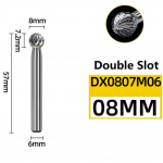 Elektrit&ouml;&ouml;riist - &uuml;mmargune topeltl&otilde;igatud kuulikujuline p&ouml;&ouml;rlev viil karbiidist marsruutimisotsaku nikerdus 6-16 mm 8mm