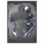 3D visuaalne kuldne h&otilde;bedane seinakunstipildid metallist kaasaegne skandinaaviap&auml;rane isikup&auml;rastatud l&otilde;uend interj&ouml;&ouml;rimaalingud prindid kodukaunistus 50x75cm