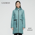 GASMAN 2022 Uus kevadine s&uuml;gisjope naiste tren&scaron;mantel pikk parkka Thin Cotton Fashion Soe kvaliteetsed naiste jakid 81872 S beež