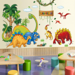 Multifilmid Loomade dinosauruste kleebised Lastetoa kujundus Lasteaed Lasteaia Klassiruumi sisustus Metsikute Dinos Maailm Seinakleebised