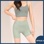 Flarixa 2 in 1 turval&uuml;hikesed seelikualused &Otilde;mblusteta naiste l&uuml;hikesed p&uuml;ksid k&otilde;rge v&ouml;&ouml;kohaga, lameda k&otilde;huga alusp&uuml;ksid j&auml;&auml;siidist hingavad bokserp&uuml;ksid S sinine