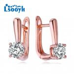 LSOOYH Clip K&otilde;rvar&otilde;ngad Mood Roosa Kuld V&auml;rv Cubic Tsirkoonium K&otilde;rvar&otilde;ngas Naistele Geomeetria &Otilde;&otilde;nes Drop Hoop K&otilde;rvar&otilde;ngad Ehted A