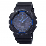 Casio G-Shock World Time Alarm GA-100-1A2 GA-100 meeste k&auml;ekell must