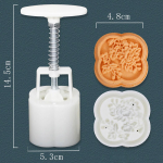 3D DIY MoonCake vorm tempel k&auml;sitsi survega lillek&uuml;psised magustoidu kondiitrivormid 01