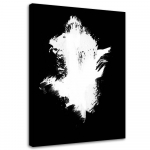 L&otilde;uendiprint Abstraction Black and White 40x60 must/valge