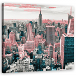 L&otilde;uendiprint Panorama New York City 30x30 roosa