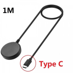 1 m USB laadimisdoki hoidja laadija Samsung Galaxy Watch 6 / Watch 3 / Watch 4 / 4 Classic / Aktiivne / Aktiivne 2 / Watch 5 Pro / Watch 5 6 Classic jaoks 1M-TYPE C must